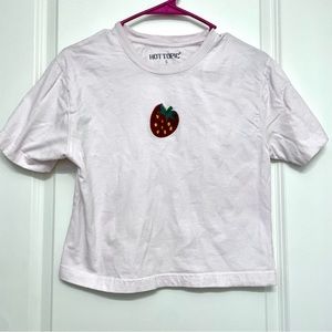 Hot Topic Pink Strawberry Baby Tee